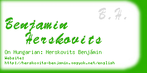 benjamin herskovits business card